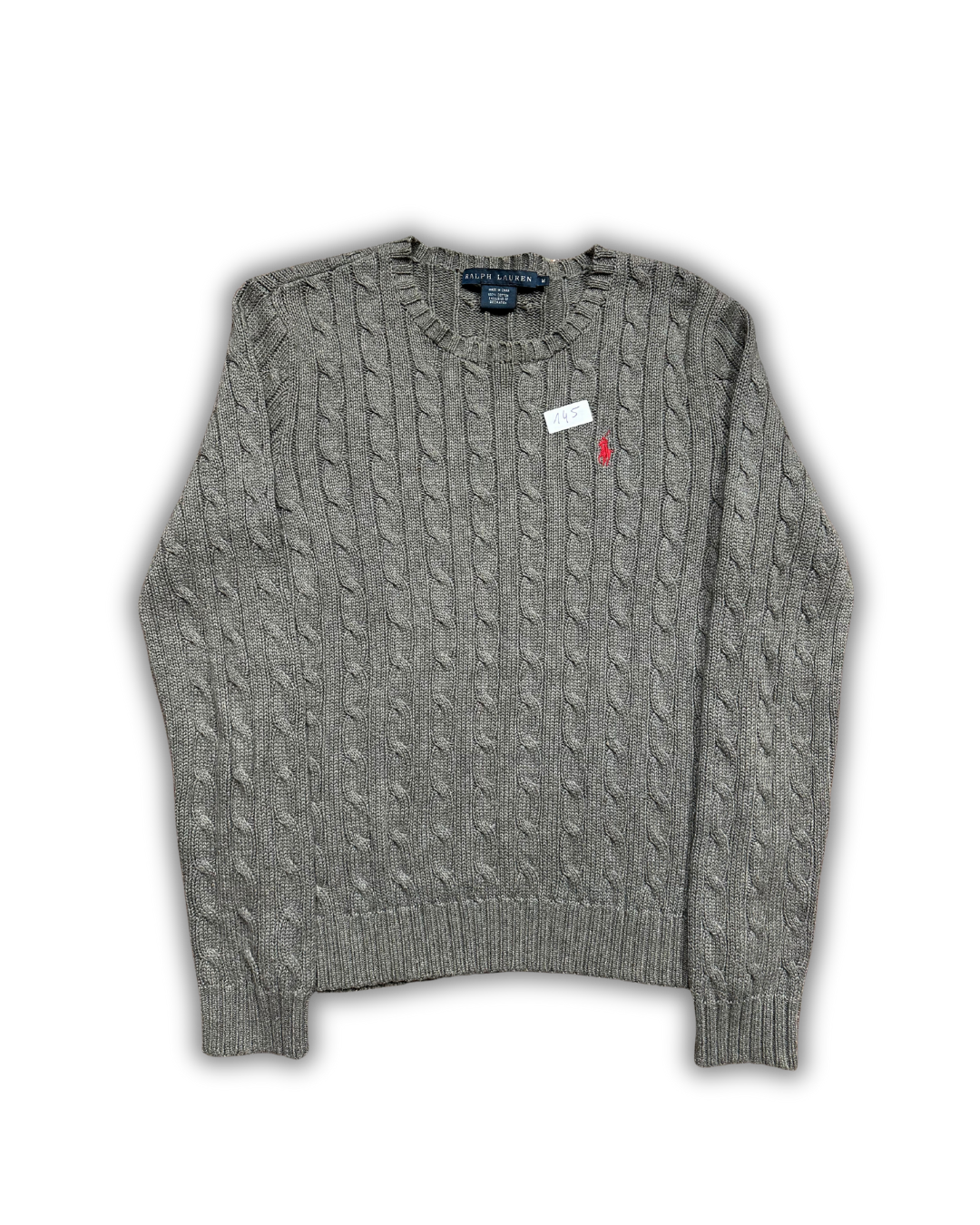 Vintage Polo Ralph Lauren Cable Knit Sweater – Gray