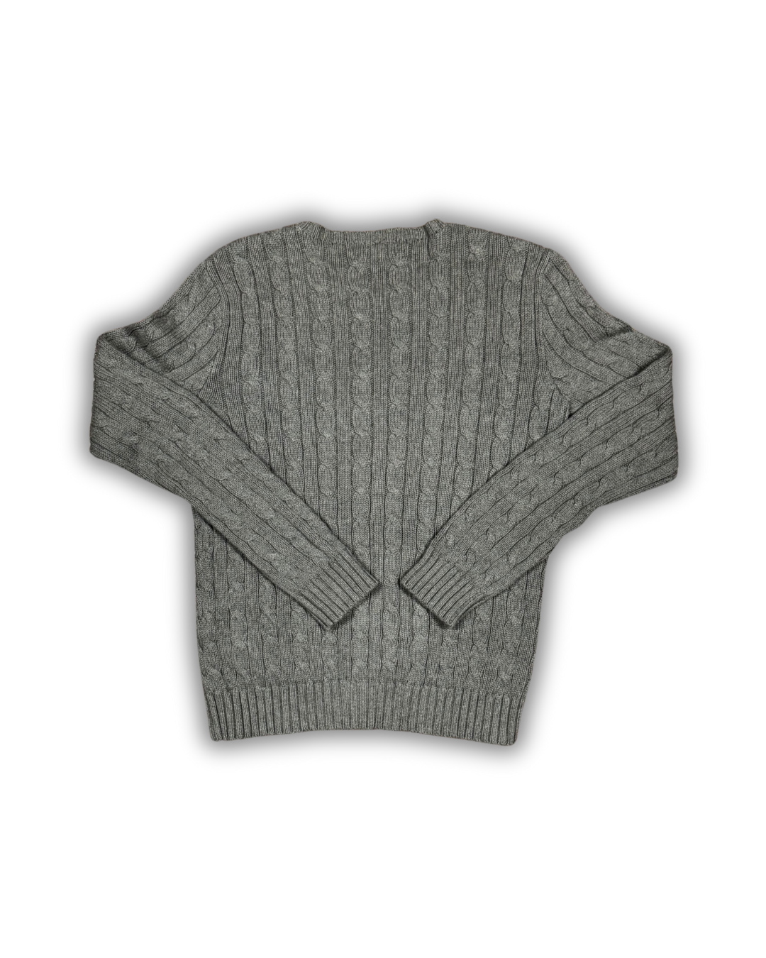 Vintage Polo Ralph Lauren Cable Knit Sweater – Gray