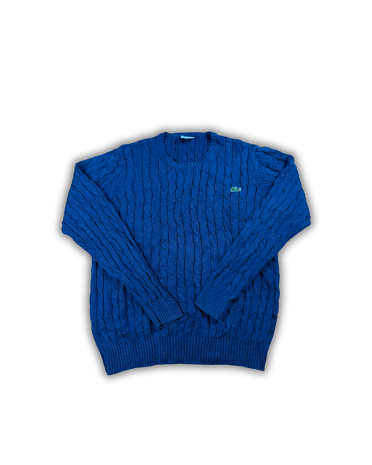 Lacoste Royal Blue Cable Knit Sweater