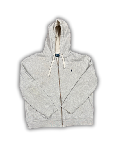 Vintage Polo Ralph Lauren Full-Zip Hoodie – Heather Gray