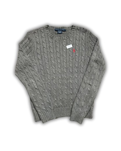 Vintage Polo Ralph Lauren Cable Knit Sweater – Gray