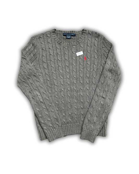 Vintage Polo Ralph Lauren Cable Knit Sweater – Gray