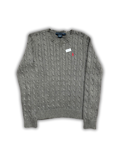 Vintage Polo Ralph Lauren Cable Knit Sweater – Gray