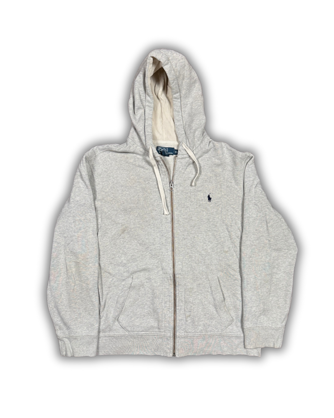 Vintage Polo Ralph Lauren Full-Zip Hoodie – Heather Gray