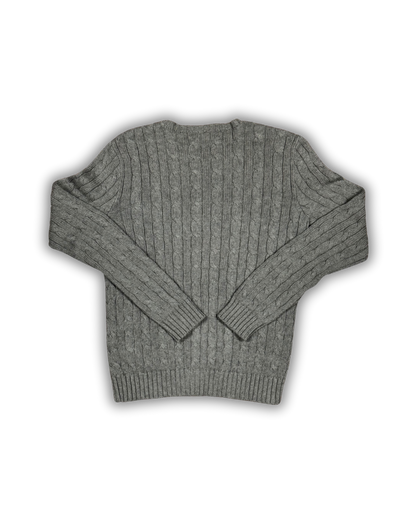 Vintage Polo Ralph Lauren Cable Knit Sweater – Gray