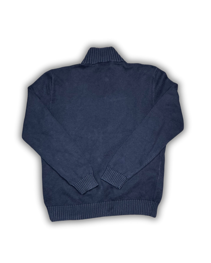 Vintage Polo Ralph Lauren 1/4 Zip Sweater - Navy Blue (Classic Preppy Style)